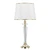 Telbix Diana Crystal Base Table Lamp - White Shade - Gold