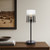 Telbix Crevil LED Table Lamp - Smoke Glass - Black