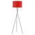 Telbix Denise Industrial Floor Lamp - Red Shade - Chrome