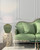 Telbix Diaz Ceramic Base Table Lamp - White Shade - Green