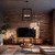 Telbix Dalton Lantern Chain Pendant Light - 560mm - Black