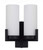 Telbix Eamon Indoor Wall Light - 2 Arm - Opal Matte - Black