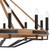 Telbix Darien Lantern Black Chain Pendant Light - 1210mm - Wood