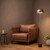 Telbix Domez Black Marble Base Floor Lamp - Bronze