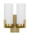 Telbix Eamon Indoor Wall Light - 2 Arm - Opal Matte - Brass