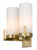 Telbix Eamon Indoor Wall Light - 2 Arm - Opal Matte - Brass