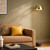 Telbix Domez Black Terrazzo Base Floor Lamp - Antique Gold