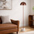 Telbix Domez White Terrazzo Base Floor Lamp - Bronze