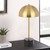 Telbix Domez Black Marble Base Table Lamp - Antique Gold