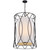 Telbix Dover Chain Pendant Light - White shade - 560mm - Black