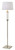 Telbix Dorcel Cylinder Glass Base Floor Lamp - White Shade - Nickel