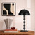 Telbix Estiq Art Deco Table Lamp - Dome Shade - Black