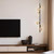 Telbix Elson Cord Pendant Light - 6 Light - Amber Tear Glass - 265mm - Black