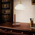 Telbix Estova Classic Desk Lamp - Opal Matte - Antique Gold & Wood