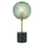 Telbix Elwick Marble Base Table Lamp - Green Glass - Brass & Green