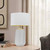 Telbix Esmo Ceramic Base Table Lamp - White Shade - White