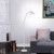 Telbix Farbon Industrial Floor Lamp - Brass & White
