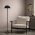 Telbix Estiq Art Deco Floor Lamp - Dome Shade - Black