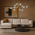 Telbix Felton Rod Pendant Light - 12 Arm - Smoke Glass - 1130mm - Antique Gold