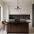 Telbix Felton Rod Pendant Light - 6 Arm - Smoke Tear Glass - 650mm - Black