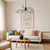 Telbix Felton Rod Pendant Light - 9 Arm - Smoke Glass - 880mm - Black