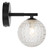 Telbix Felton Indoor Wall Light - Clear Prism Glass - Black