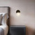 Telbix Felton Indoor Wall Light - Frost Tear Glass - Black
