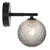 Telbix Felton Indoor Wall Light - Smoke Tear Glass - Black