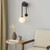 Telbix Felton Indoor Arm Wall Light - Opal Matte Glass - Black