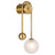 Telbix Felton Indoor Arm Wall Light - Frost Tear Glass - Antique Gold