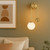 Telbix Felton Indoor Arm Wall Light - Opal Matte Glass - Antique Gold