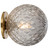 Telbix Gaston Indoor Wall Light - Smoke Tear Glass - Antique Gold