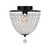 Telbix Grace DIY Batten Fix Ceiling Light - Frost Glass - 255 x 240mm - Black