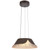 Telbix Halifax LED Cord Pendant Light - Amber Glass - Bronze