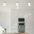 Telbix Haly DIY Batten Fix Ceiling Light - Opal Matte - 210 x 160mm - Nickel