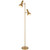 Telbix Hyvik Industrial Floor Lamp - 2 Light - Brass