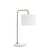 Telbix Ingrid Industrial Desk Lamp - White Shade - Gold & White