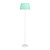 Telbix Jaxon Industrial Floor Lamp - Green Shade - White