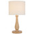 Telbix Hommer Classic Table Lamp - Ivory Shade - Wood