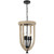 Telbix Hosley Lantern Chain Pendant Light - Wood Frame - 330mm - Black