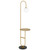 Telbix Inez Black Marble Base Floor Lamp - Opal Matte Glass - Antique Gold