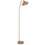 Telbix Larson Industrial Floor Lamp - Brass Shade - Brass