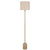 Telbix Livia Travertine Floor Lamp - Cream Shade - Gold & Cream