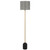Telbix Livia Travertine Floor Lamp - Dark Grey Shade - Gold & Black