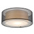 Telbix Loria DIY Batten Fix Ceiling Light - Large - White Shade - 150 x 400mm - Black
