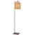 Telbix Lyndra Industrial Floor Lamp - Natural Shade - Bronze
