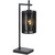 Telbix Lyndra Industrial Desk Lamp - Black Shade - Gun Metal