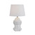 Telbix Misaru Ceramic Base Table Lamp - White Shade - White