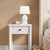 Telbix Misaru Ceramic Base Table Lamp - White Shade - White
