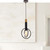 Telbix Marvin Cord Pendant Light - Round Shape - 200mm - Black & Gold